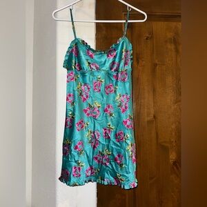 Victoria's Secret Angels  Teal and Pink Floral Lingerie